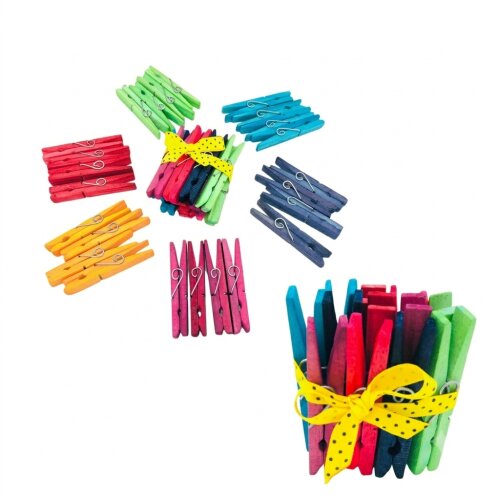 KIT 36 PRENDEDORES COLORIDOS