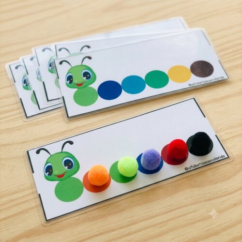Centopeia Colorida: Kit de Pareamento de Cores