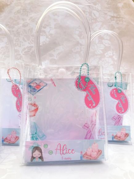 Mini Sacolinha Transparente Personalizada Spa - 20 Unid