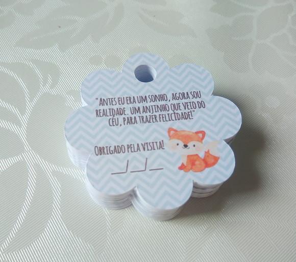 Tag de Agradecimento Raposinha 50 Unidades