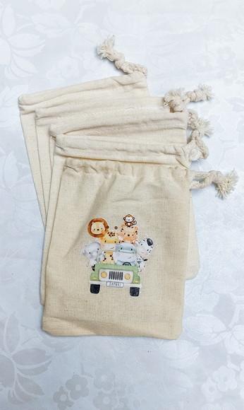 Saquinho de Algodão Cru Personalizados 10x13 - 20 Unidades
