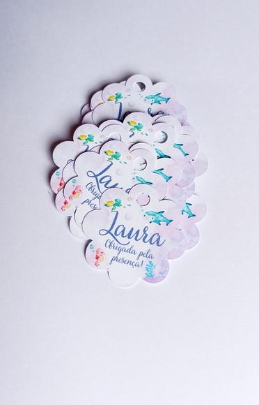 Mini Tag Fundo do Mar Menina 130 Unidades