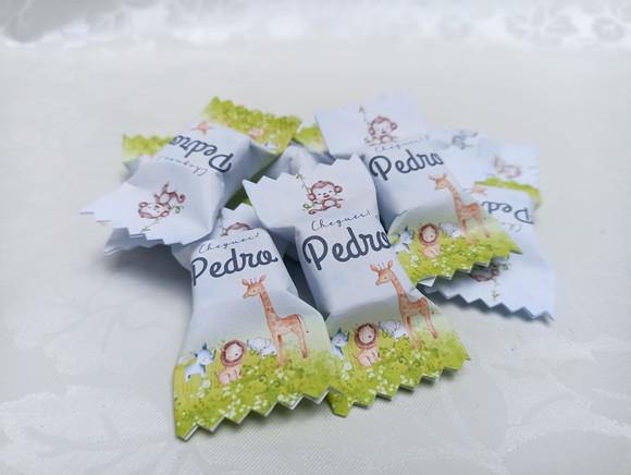 Caramelo Safari Balinha Personalizada - 50 Unidades
