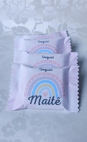 Mini Talento Personalizado Arco Íris Boho - 30 Unidades