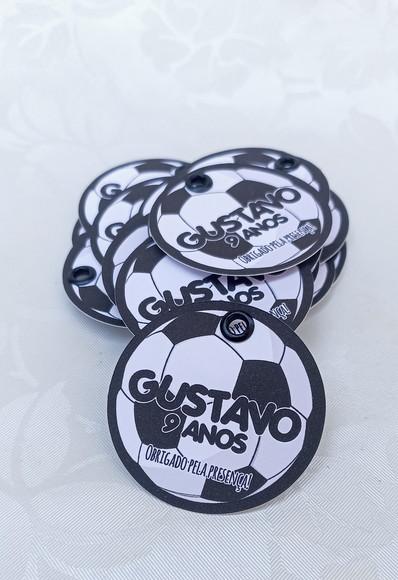 Tag de Agradecimento Bola de Futebol 100 Unidades