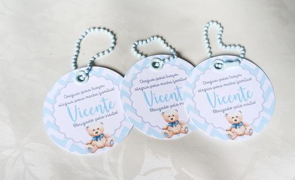Tag de Agradecimento Urso - 30 Unidades