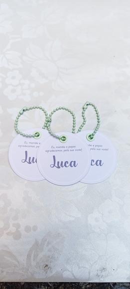 Tag de Agradecimento Clássica Cinza e Verde - 30 Unidades