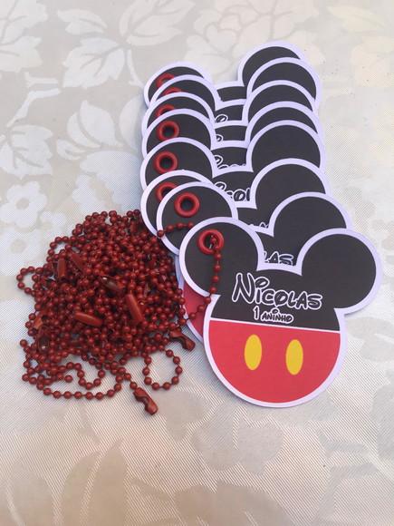 Tag de Agradecimento Mickey - 30 Unidades
