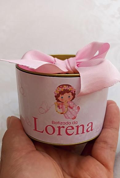 Latinha Personalizada 7x5 cm Batizado 20 Unidades