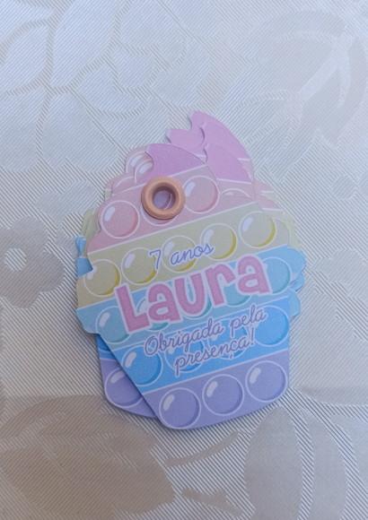 Tag Festa Cupcake Pop It - 50 Unidades