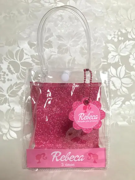 Sacolinha Pvc - Lembrancinha Barbie Tamanho 23x17