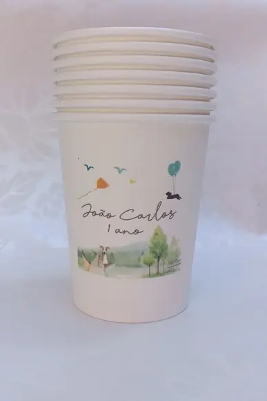Copo de Papel Biodegradável 270ml - 50 Unidades