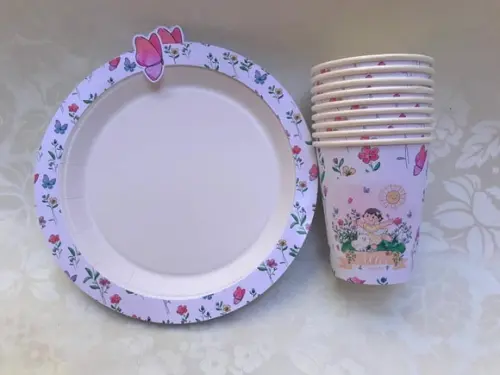 50 Pratinhos Personalizados + 50 Copos Personalizados
