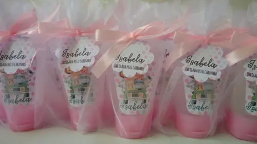 Lembrancinha de Maternidade Safari Menina Rosa 20 Unidades