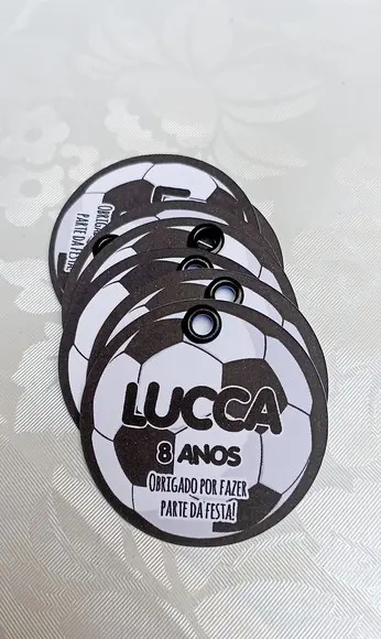 Tag Futebol com Ilhós - 50 Unidades