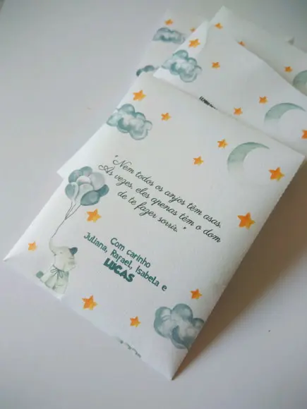 Envelope Aromático Elefante Tons de Cinza 20 Unidades