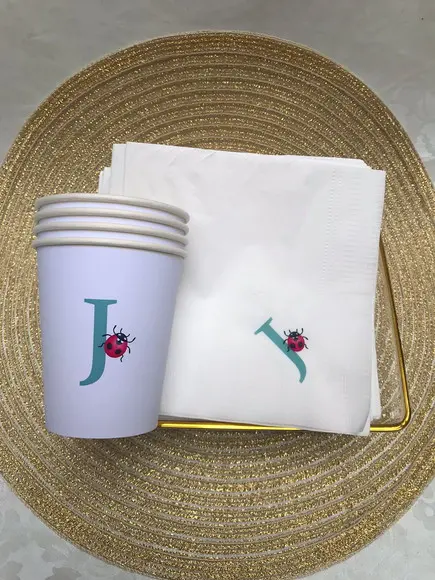 Kit 100 Copos 270ml + 100 Guardanapos Personalizados