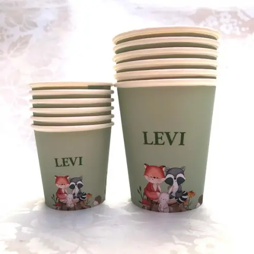50 Copos 110ml + 50 Copos 270ml - Copo Personalizado Papel