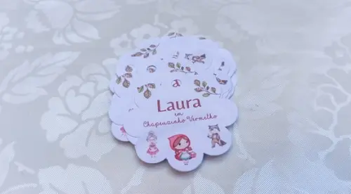 Tag Chapeuzinho Vermelho - 50 Unidades