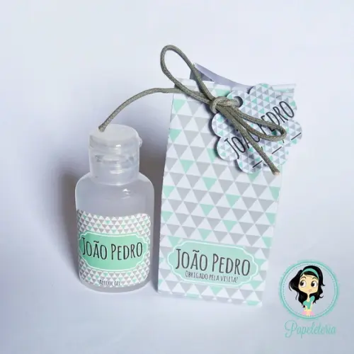 Lembrancinha de Maternidade Álcool Gel