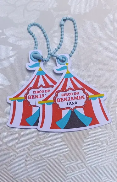 Tag de Agradecimento Circo Menino - 30 Unidades