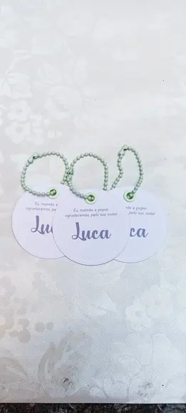 Tag de Agradecimento Clássica Cinza e Verde - 30 Unidades
