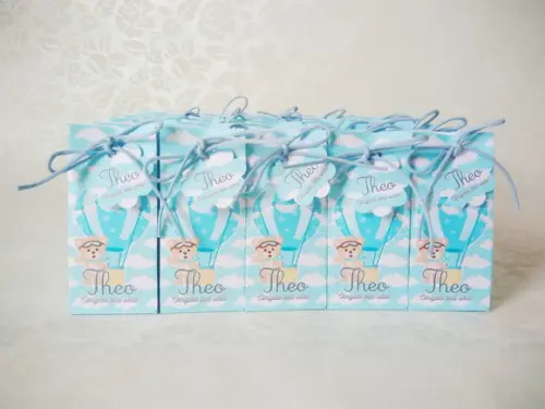 Lembrancinha de Maternidade Ursinho Baloeiro Azul 50 Unids