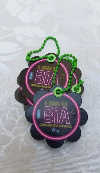 Tag de Agradecimento Neon - 30 Unidades