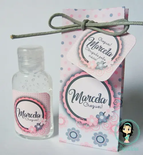 Lembrancinha de Maternidade Álcool Gel - 20 Unidades