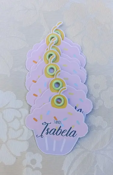 Tag Cupcake - 50 Unidades