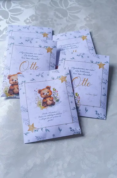 Envelopes Aromáticos Ursinho Folhas Verde 50 Unidades