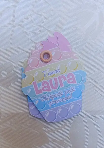 Tag Festa Cupcake Pop It - 50 Unidades
