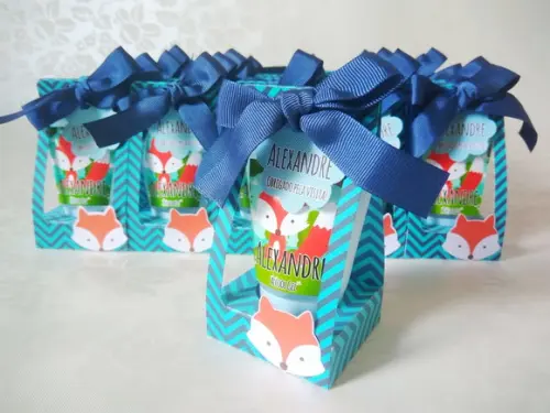 Lembrancinha de Maternidade Raposa Azul Marinho 20 Unidades