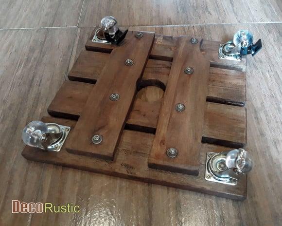 Deck Madeira Reforçada Porta Vaso com Rodizio Silicone 30 cm