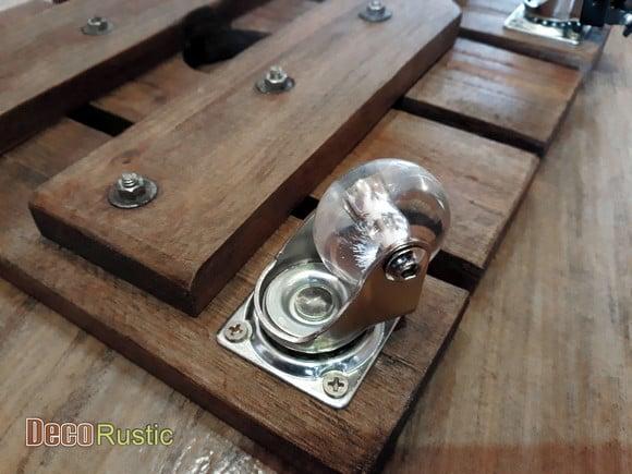 Deck Madeira Reforçada Porta Vaso com Rodizio Silicone 30 cm