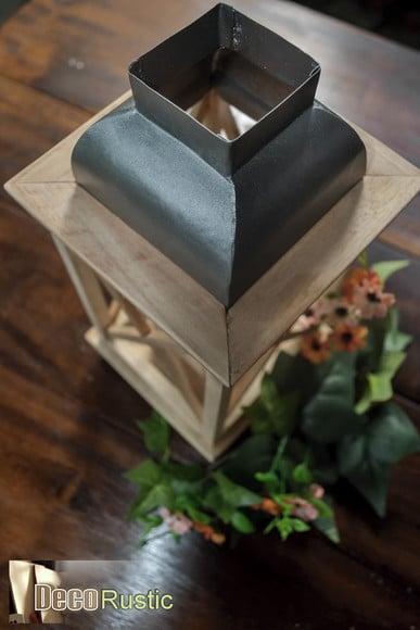 Lanterna Marroquina de Mesa para Velas em Madeira e Latão