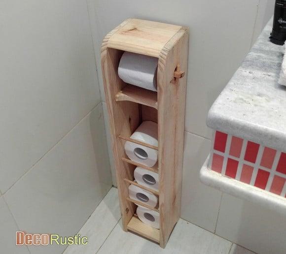 Suporte para Papel Higiênico e Papeleira de Chão