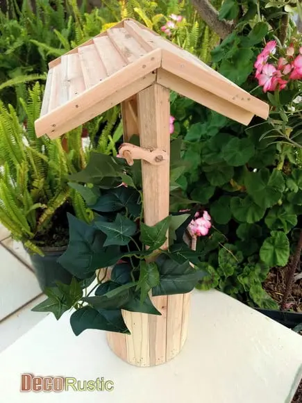 Poço Porta Vaso Decorativo para Jardim