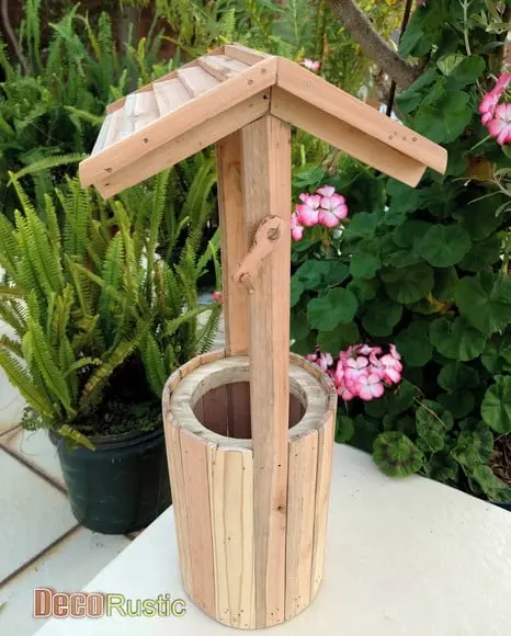 Poço Porta Vaso Decorativo para Jardim