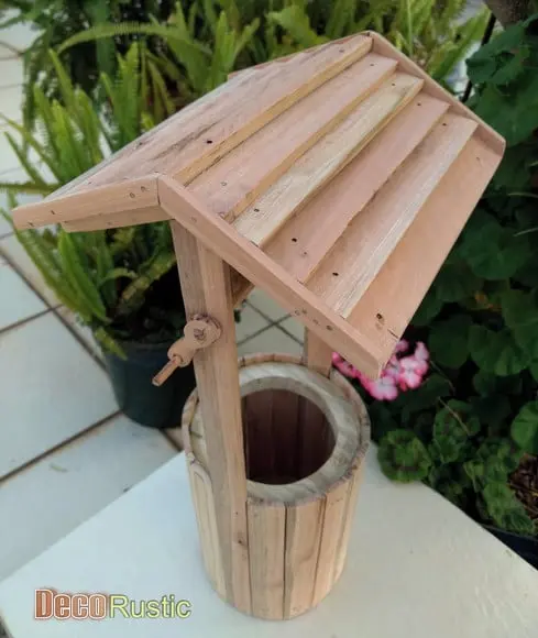 Poço Porta Vaso Decorativo para Jardim