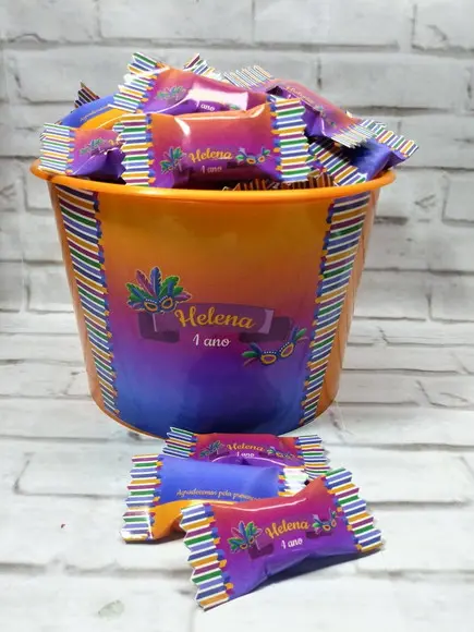 Kit Baldinho + 200 Balas Personalizadas Frevo