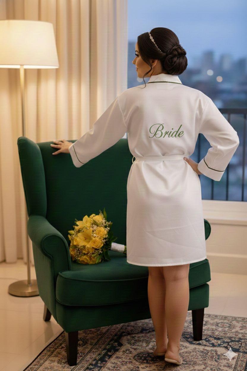 Robe Crepe Amanda Personalizado Manga com Viés