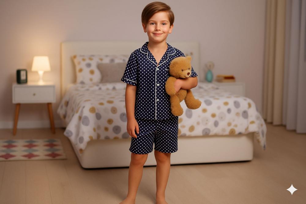 Pijama Infantil Curto Americano Algodão Personalizado