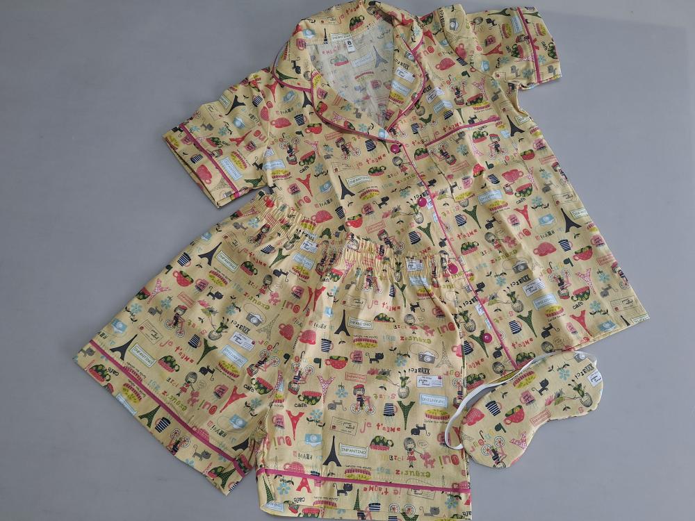 Pijama Infantil Curto Americano Algodão Personalizado