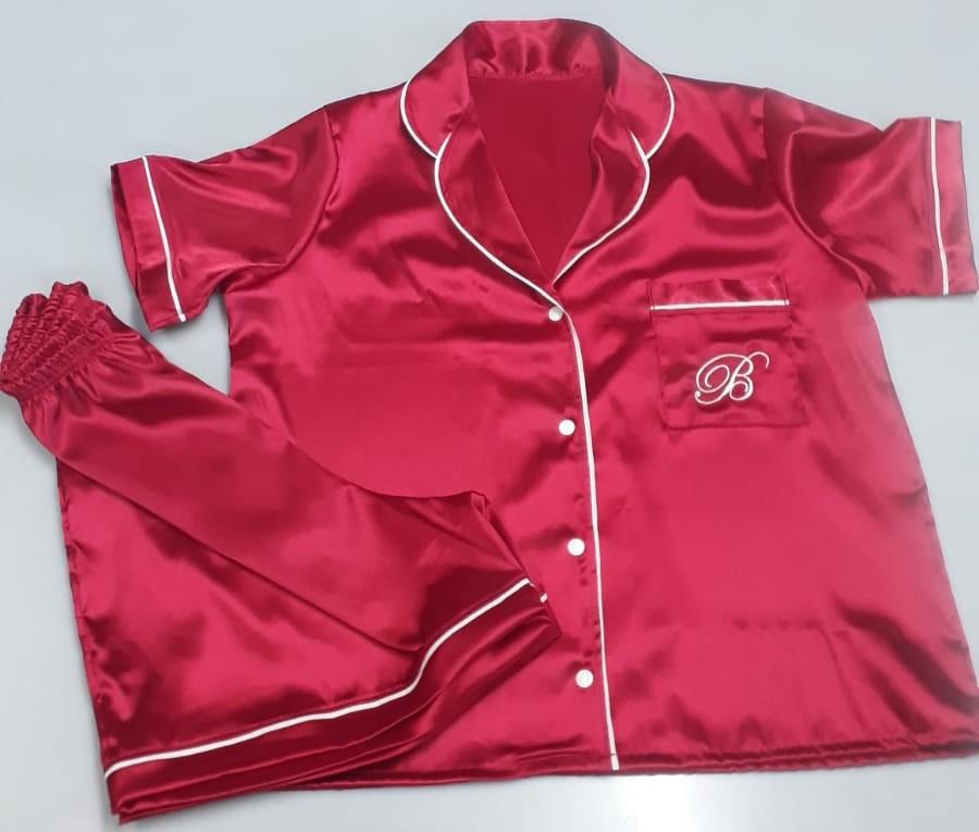 Pijama Curto Americ Cetim Person Plus Size a Partir 48
