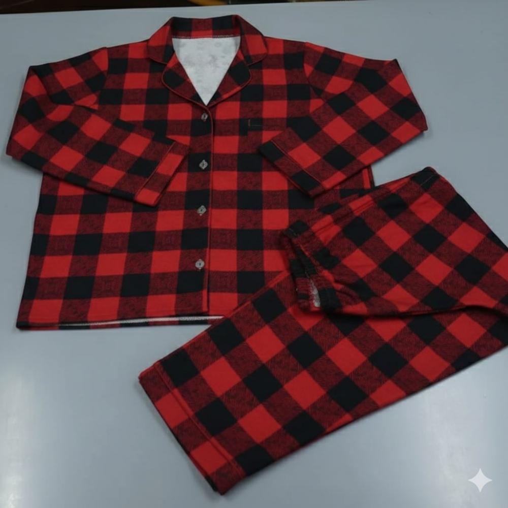 Pijama Longo Americano Flanela Person até 46