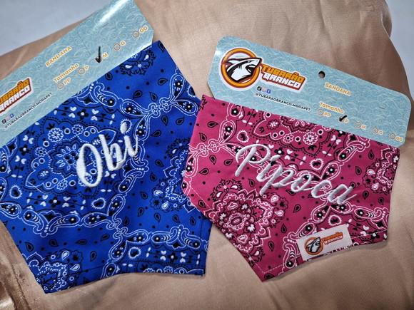 Bandana Pet Personalizada m ou G Várias Estampas