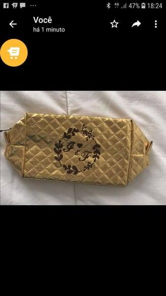 Necessaire Bordada c/ Moldura Forrada