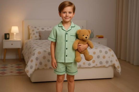Pijama Infantil Curto Americ Algodão Personalizado (min 20)