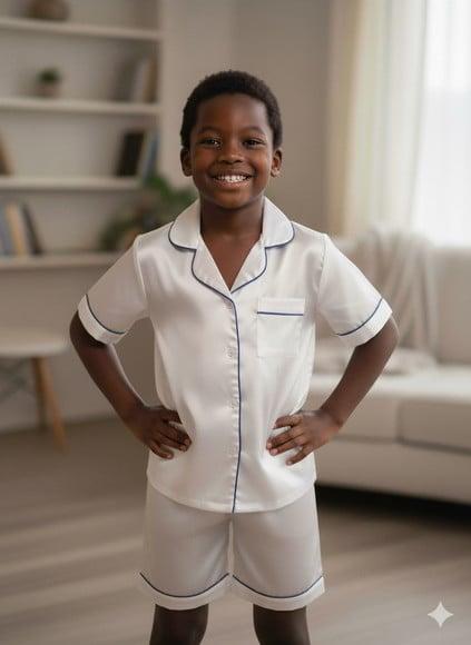 Pijama Infantil Curto Americano Cetim Personalizado (min 6)
